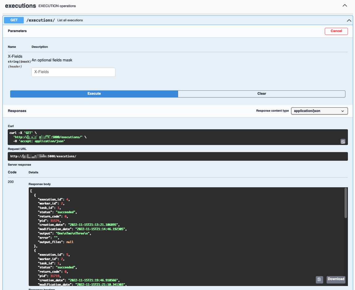 Execution API